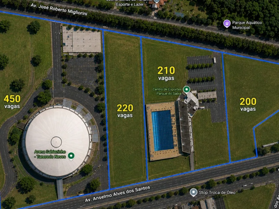 Após impasse, Parque do Sabiá terá quase 2 mil novas vagas de estacionamento para Uberlândia x CSA